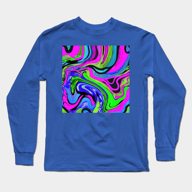 Hypnotic Abstract Long Sleeve T-Shirt by Minxylynx4